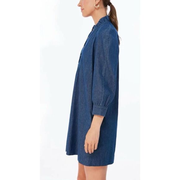 Pomander Place Claiborne Chambray Denim Cotton Dress Size M - Picture 4 of 8